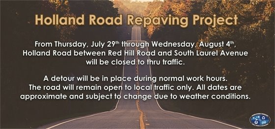 Holland Rd Repaving Project