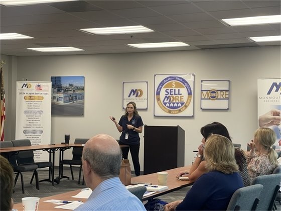 Middletown Township Certified Floodplain Manager Stacy Krause speaks to the realtors in attendance.