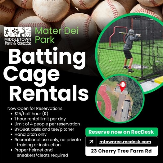 Middletown Parks & Recreation Batting Cage Rentals