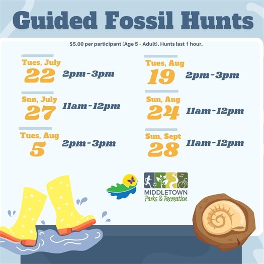 Middletown Parks & Recreation Guided Fossil Hunts