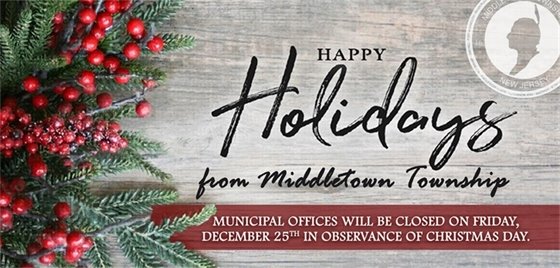 Happy Holidays: Municipal Office Closed 12/25