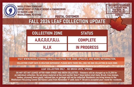 Fall 2024 Leaf Collection Update