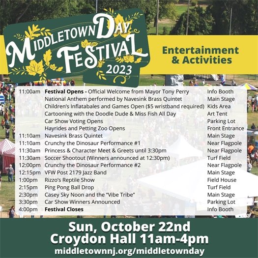 Middletown Day schedule