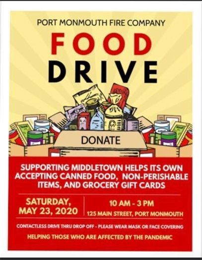 Port Monmouth Fire Company Food Drive