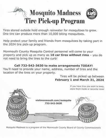 Monmouth County Mosquito Tire Pick-up Program