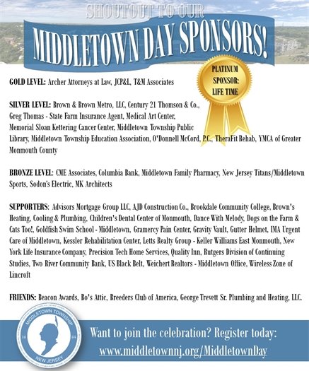 Middletown Day Sponsors Shout Out
