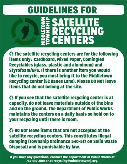 Satellite Recycling Center Guidelines 