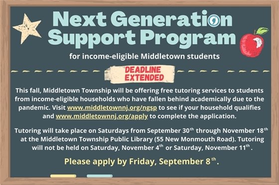 Graphic about NGSP for income-eligible Middletown students
