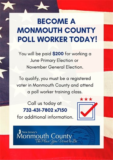 Become a Monmouth County Poll Worker!