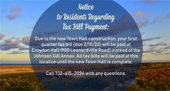 Notice to Residents Regarding Tax Bill Collection 