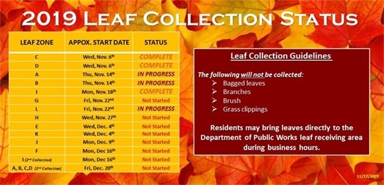 Leaf Collection Schedule 