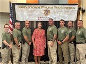 Committeewoman Kratz with Senior Police Youth Week Leaders 