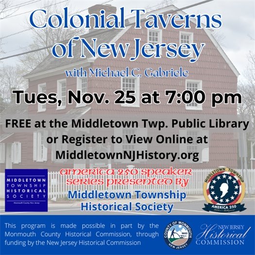MTHS Colonial Taverns of New Jersey