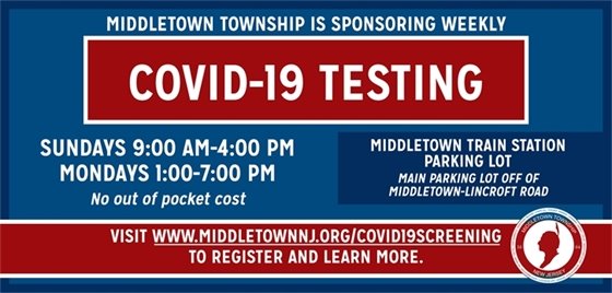 Middletown COVID Testing Events 
