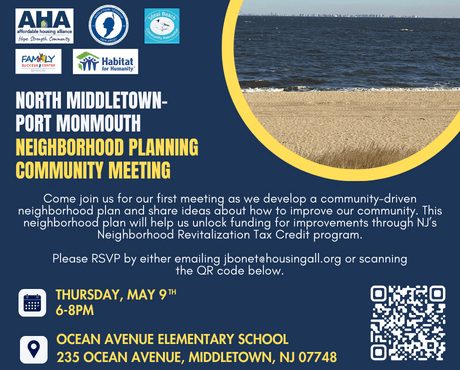 North Middletown Port Monmouth Community Meeting: Thursday, 5/9 from 6-8 PM