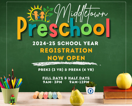 Middletown Preschool Registration Newsflash