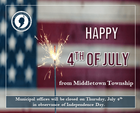 Municipal offices will be closed on Thursday, 7/4 in observance of Independence Day.