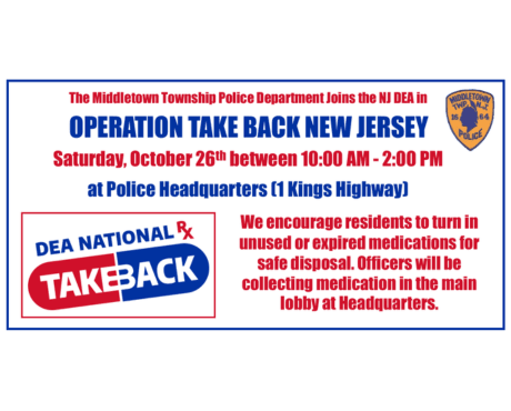 MTPD Operation Take Back October 2024: Saturday, 10/26 from 10 AM - 2 PM