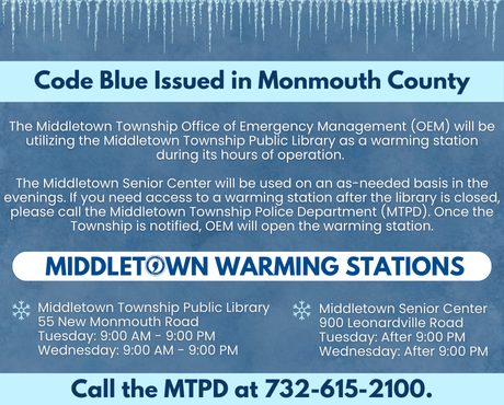 OEM will be opening a warming station on an as-needed basis on Tues., 1/21 & Wed., 1/22.