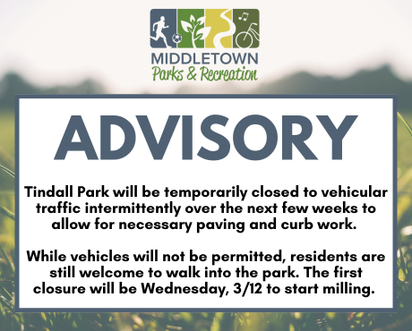 Tindall Park Vehicular Closure March 2025_news