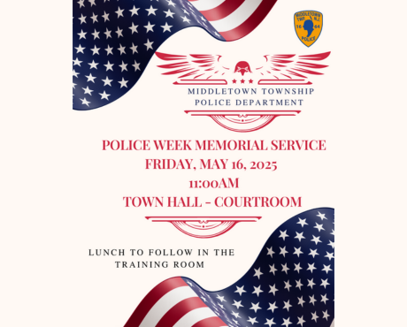 Police Memorial Service 2025 on Friday, 5/16 at 11 AM