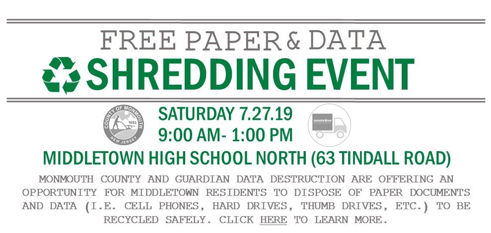Paper and Electronic Shredding event 7.27.19