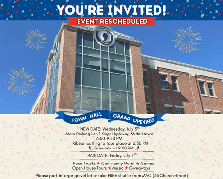 Please join us as we commemorate the Grand Opening of Town Hall!